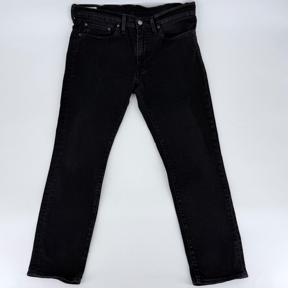 Levi’s 511 Premium Jeans Mens 34x30 Black Denim Slim Fit Stretch Preppy